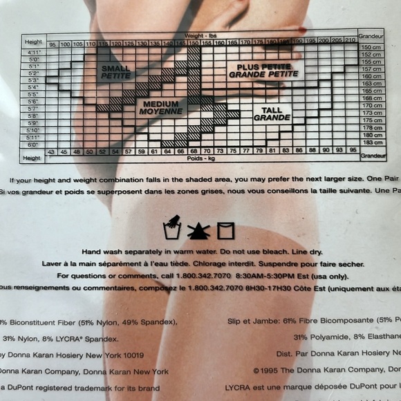 Donna Karan DKNY The Nudes Control Top Petite Plus Pantyhose Tights - Picture 5 of 5